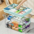 thumbnail image 4 of Medical Storage Box,Transparent Medicine Cabinet,Large-Capacity First Aid Kit,Multifunctional Home Aid Case,Various Colors, 4 of 9