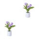 thumbnail image 4 of Bearachild Lámpara de flores artificiales de larga duración para decoración de dormitorio Big 3 cabeza púrpura 2Conjunto, 4 of 6