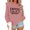Light Pink, variant on Coffee Teach Repeat Sweatshirts for Women Long Sleeve Crewneck Cute Teacher Coffee Lover Sweatshirt Pullover Tops