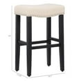 thumbnail image 6 of WestinTrends Lenox 29" upholstered nail head bar stools (Set Of 2), Black/Beige, 6 of 9