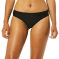 thumbnail image 3 of Bar 3 Women's Swimwear Brand Standard Spliced Hipster Pant Bikini Top, Black, L, 3 of 3