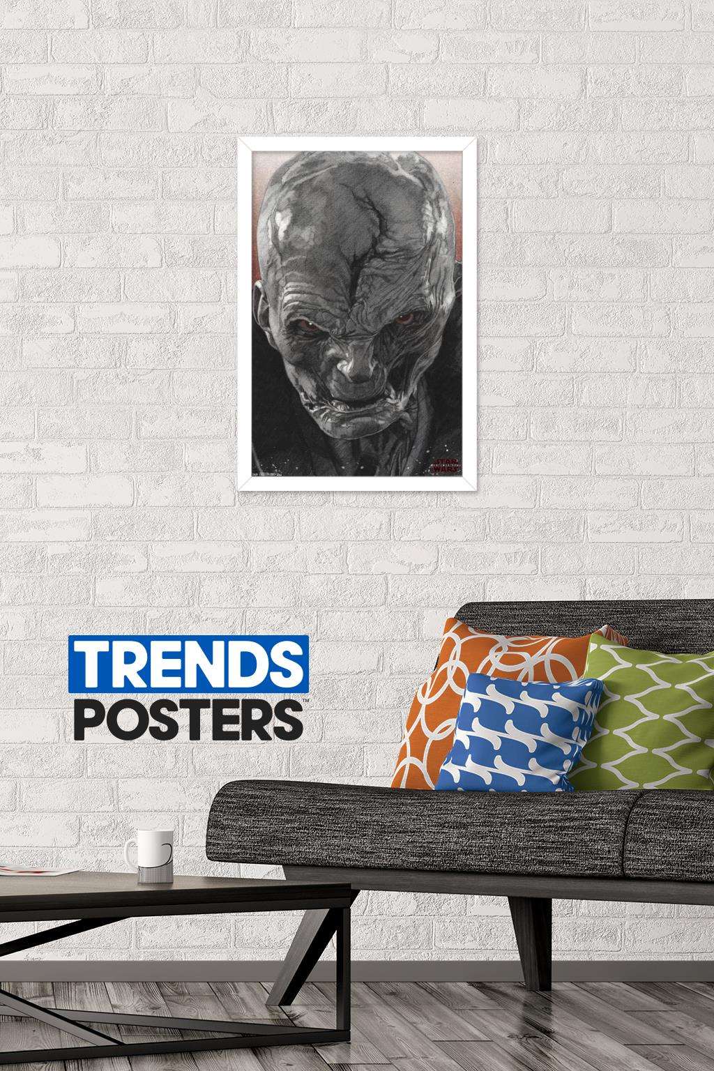 Star Wars: The Last Jedi - Snoke Wall Poster, 14.725" x 22.375", Framed