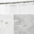 thumbnail image 4 of Grey Brick Decor Shower Curtain,White Texture Grunge Old Stone Bathroom Decor Polyester Fiber Plastic Rings QuickDrying Waterproof for Bathtubs/Bathroom, 72x36 inches, 4 of 6