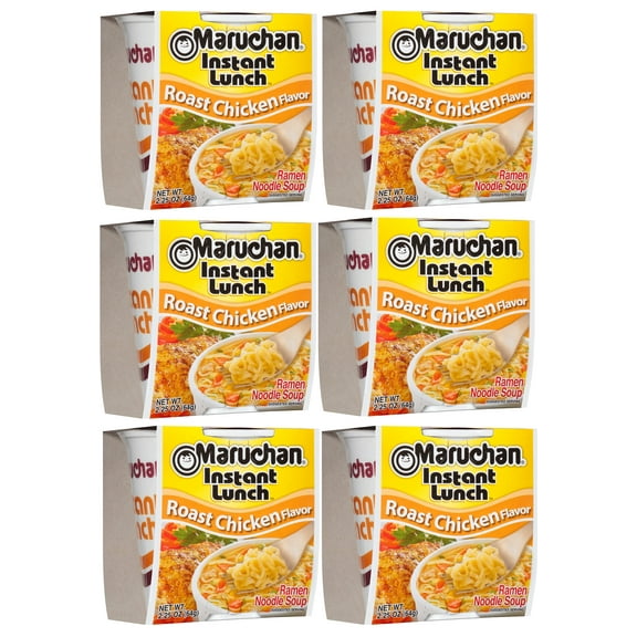 Maruchan Instant Lunch Roast Chicken Flavor, 2.25 Oz, Pack of 6