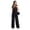 Black, variant on Girls 2 Piece Formal Outfits Peplum Vest & Elastic Waist Pleated Wide Leg Pants Elegant Kids Clothes Blue Size 7-8 Years