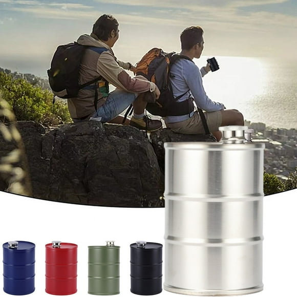 Decantador de Vino onlyliua Mini Vino Barril Cilíndrico de Acero Inoxidable Capacidad 750 Ml