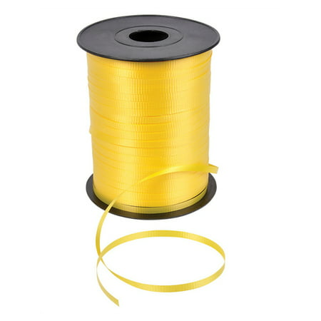 500 yard roll shiny yellow balloon present wrapping curling