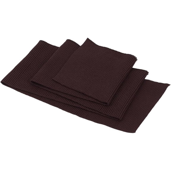 36 x 5.6 Inch Stretchy Cuff Material Brown Polyester Elastic Knit Sleeve Leg Arms Wear Ribbing Waistband Fabric Replacements