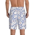 thumbnail image 3 of Kdxio Rabbit And Floral Print Mens Sleep Shorts Bottoms Soft Comfy Pajama Wear Pants with Drawstring Pockets, 3 of 7