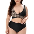 thumbnail image 2 of Plus Size Swimsuits for Women Plus Size Split Type Ruched Tummy Control Bathing Suit Swimwear Bikini Swimsuits for Girls on Clearance, 2 of 8