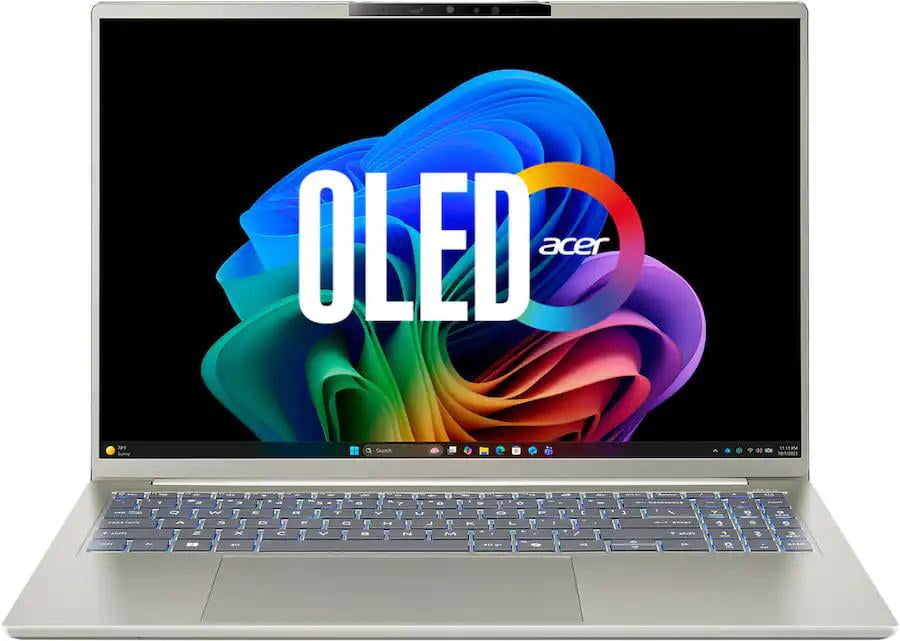 Acer - Swift Go 16 AI Copilot+ PC 16 2K OLED Touchscreen Laptop Intel Core Ultra 5 322 16GB Memory 512GB Storage - Vapor Silver