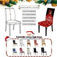 thumbnail image 5 of Set of 6 Christmas Dining Chair Covers Stretch Parsons Chair Slipcovers Printed Christmas Decoration Washable Removable Dining Chair Protector for Home Hotel Restaurant Kichen, 5 of 6