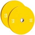 thumbnail image 1 of PRISP Olympic Bumper Weight Plate - Rubber Plate for 2 Inch Olympic Barbell with Steel Insert; Pairs, Sets and Single Plates Available, 1 of 9