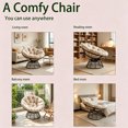 thumbnail image 6 of Ergonomic 360° Rotating Wicker Papasang Chair, Indoor & Outdoor Rattan Chair, Soft Cushion & High-Capacity Steel Frame Are Very Suitable For Living Room, Bedroom & Reading Room, 6 of 7