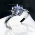 thumbnail image 3 of 1ct Round Cut AAA Cz Twisted Band Women's 925 Silver Engagement Ring Size 4-9.5, 3 of 6
