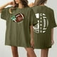 thumbnail image 2 of Tops Cortos para las Mujeres, Doble Cara Impreso Cuello Redondo Gota Hombro Camiseta, Top Estirable Casual, 2 of 5