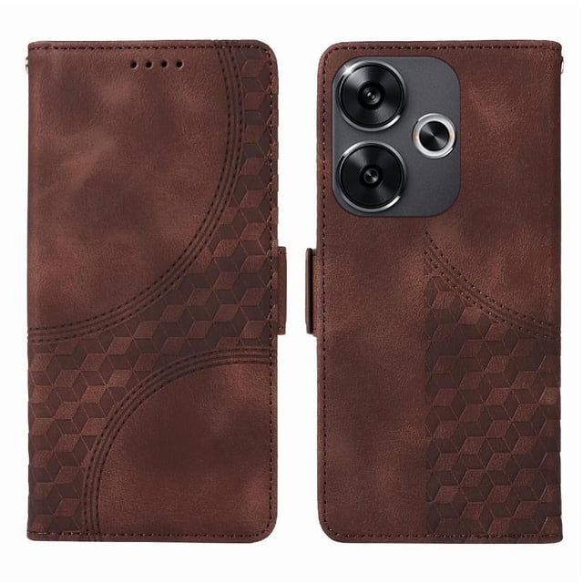 Funda GANGXUN para Xiaomi Poco F6 con diseño acolchado elegante, cuero PU, protección total y ajuste preciso