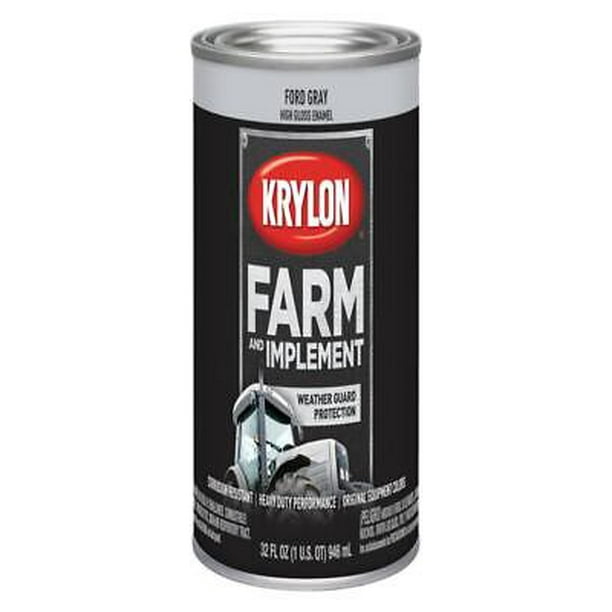 2PK Krylon K02028000 Farm & Implement Paint, Ford Gray, 32 Oz