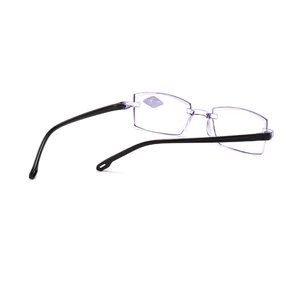 Tarmeek Diamond Rimless Verres de lecture Blue Light Blockin Advanced Smart Portable Diamond Lunettes de lecture Rimless Idéal pour le printemps et le cadeau quotidien pour les femmes