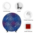 thumbnail image 4 of Cauagu Ireworks In The Night Sky Print Bone China Decorative Plate, Wall Mount Plate Holiday Decor Decorative Ceramic Plates with Stand Elegant Household Plates Decorative-8in, 4 of 6