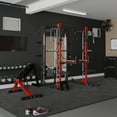 Mikolo Smith Machine, 2000lbs Multifunctional Weightlifting Home Gym with Squat Rack, LATPull