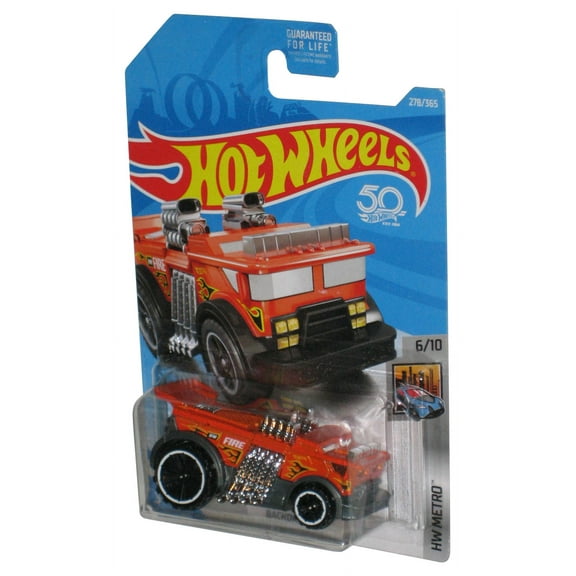Hot Wheels HW Metro 6/10 (2017) Orange Backdrafter Toy Truck 278/365