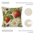 thumbnail image 4 of strawberry, daisy, bee linen throw pillowcase decoration pillowcase gifting preferred 18x18 inch cushion cover 4 sets sofa pillowcase sofa bedroom living room car, 4 of 8
