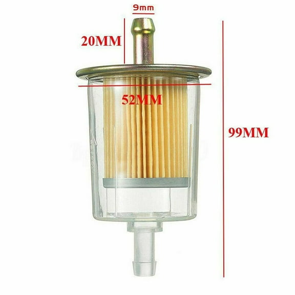 9mm Motorcycle Fuel Filters Gasoline Filter Diesel Extra Large Fuel Filter RV Inline Fuel Line For Garden Tools Scooters Motor