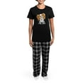 thumbnail image 4 of CafePress - Blenheim CKCS Rocker Women's Dark Pajamas - Women's Short Sleeve Print T-Shirt and Pants Dark Cotton Pajama Set, 4 of 7