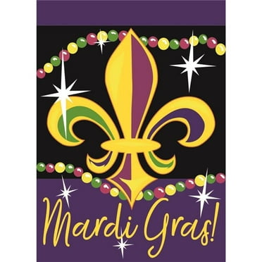 Magnolia Garden Flags M010043 13 x 18 in. Mardi Gras Polyester Garden Flag
