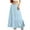 Light Blue, variant on Chiccall Women's Fall Casual Maxi Skirt Flowy Smocked Ruffle Tiered A-Line Skirts Lightweight Elastic High Waist Drawstring Boho Pleated Dresses