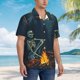 thumbnail image 3 of Fotbe Moonlit Skeleton Campfire Camisa Hawaiana para Hombre Unisex – Camisa Casual de Verano con Botones de Manga Corta de Algodón y Lino,Small, 3 of 7