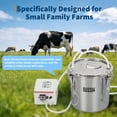 thumbnail image 2 of QinaQin 3L Goat Electric Milking Machine,Portable Automatic Breast Pump with 2 Teat Cups and Stainless Steel Bucket,Adjustable Suction Pulsation Vacuum Electric Milker,As shown, 2 of 7