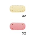 thumbnail image 1 of 4 piezas de s de material cuero para bricolaje, almohadilla inferior, base de inserción, de repuesto BLESIY fondos de bolsas para crochet, 1 of 8