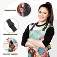 thumbnail image 2 of Octopus in Bottom Sea 5 Pcs Kitchen Set Heat Resistant Oven Mitts and Non-Slip Pot Holders with Adjustable Cooking Apron, 2 of 6