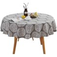 thumbnail image 2 of Nappe Style Nordique Simple, Nappe Ronde pour Table Ronde, Nappe en Coton Lin Anti-Poussière, 2 of 4