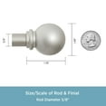 thumbnail image 3 of Chelsea 28-48 in. Decorative Curtain Rod & Holdback Set, 5/8 in. Diameter, 3 of 6