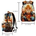thumbnail image 2 of Lightweight Backpack Chinese God of Wealth School Bag Travel Laptop Daypack for Men Women Casual Rucksack, 2 of 6