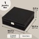 thumbnail image 4 of Joyero organizador Juvale Velvet de 2 capas con cierre para viajes, 4 of 9