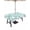 Aqua, Mint, White, variant on Outdoor Tablecloth with Umbrella Hole for Patio/Picnic/Party/Camping, Light Blue Monstera Deliciosa Waterproof Table Cloth Rectangle Table Cover Washable, Summer Botanical Tropical (52"x 70")