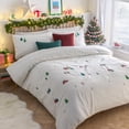 thumbnail image 1 of Furn Christmas Together Fleece Embroidered Duvet Cover Set, 1 of 10