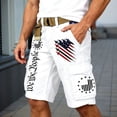 thumbnail image 5 of FASHOFT Cargo Shorts for Men USA 250th Anniversary Shorts American Flag Print Men Patriotic 4th of July Short with Pockets White XXXXL, 5 of 6