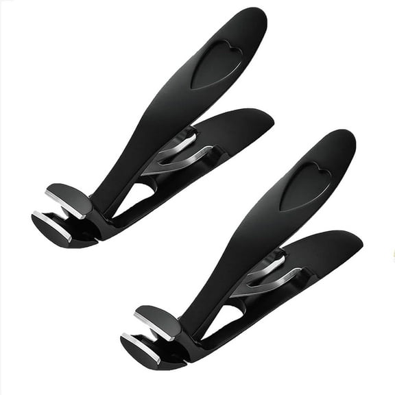 Nail Clippers for Thick Toenails, Ergonomic Angled Head Senior Toenail Clippers, Shirem Nail Clippers Black