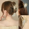 thumbnail image 2 of QIQUWOHUL Large Sparkly Butterfly Hair Clips For Women Metal Hair Jaw Non Slip Cute Hairclips Accessories For Thick Hair Gold&Black, 2 of 4