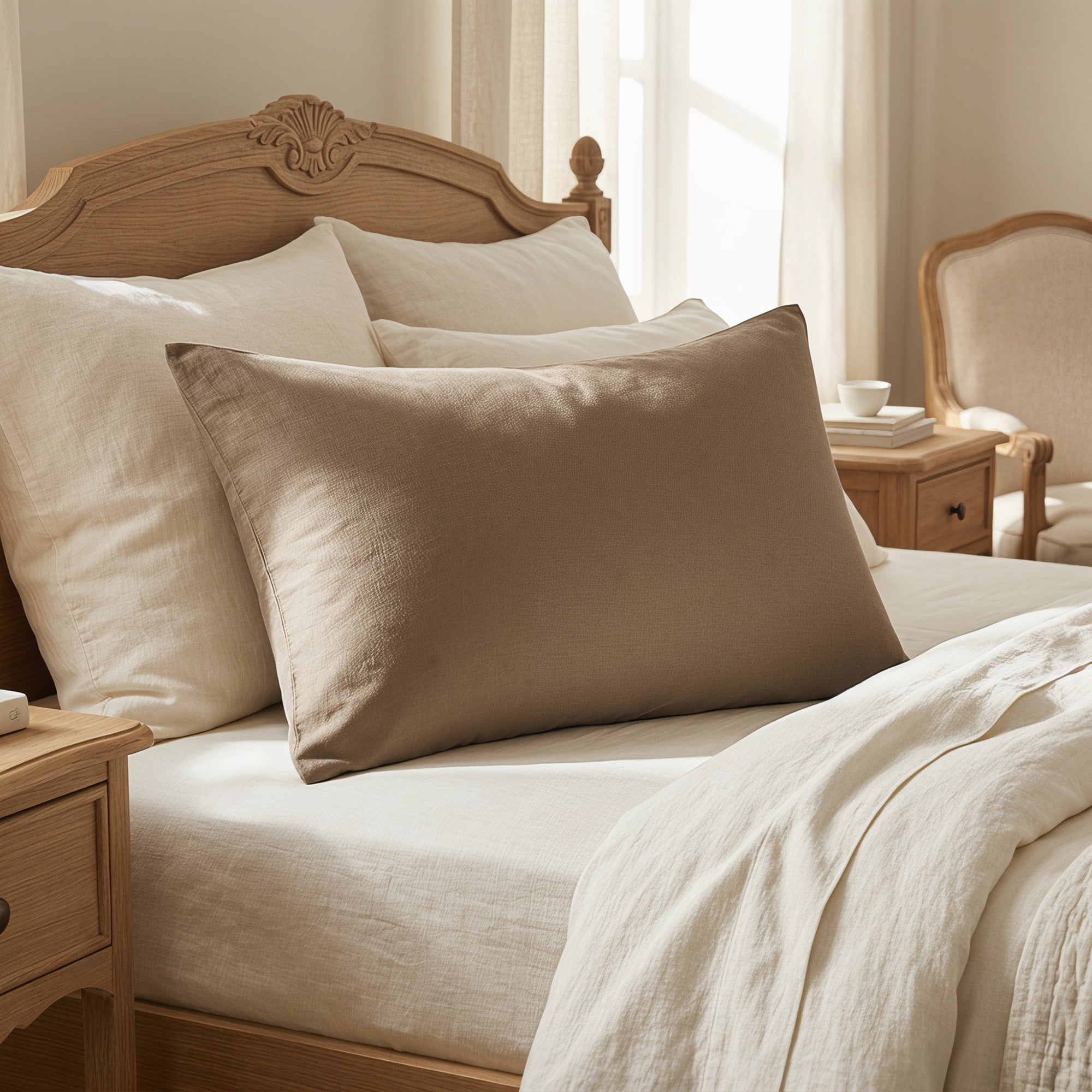 Unique Bargains Smooth and Cool Envelope-style Closure Durable Bedding Pillowcases Brown