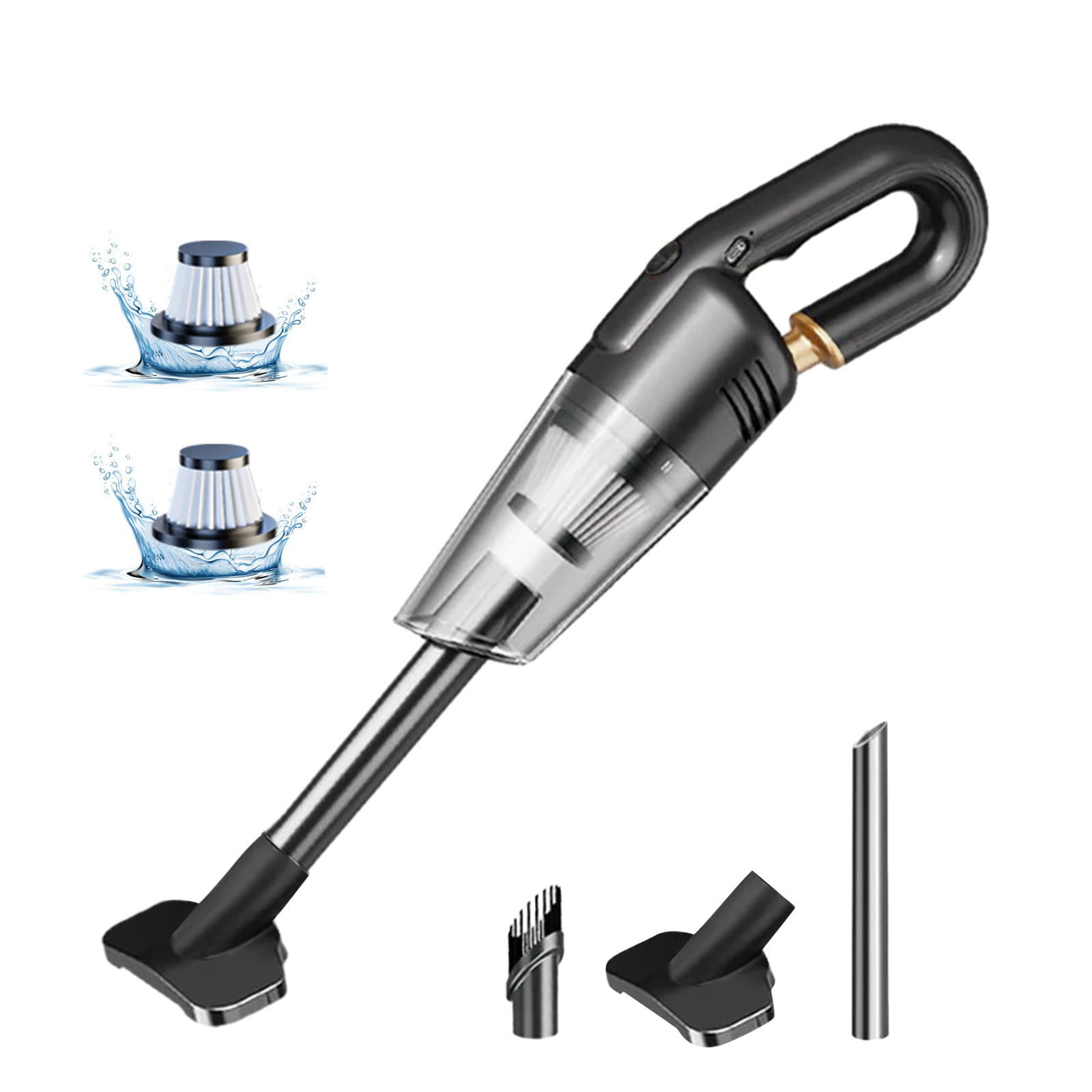 Handheld Vacuum Cordless 120W/4500PA Strong Suction Hand Held Car Vacuum Cleaner Rechargeable Portable Vacuum Cleaners with 2 Filter Handheld Vacuums for Carpet, Hard Floor, Pet Hair