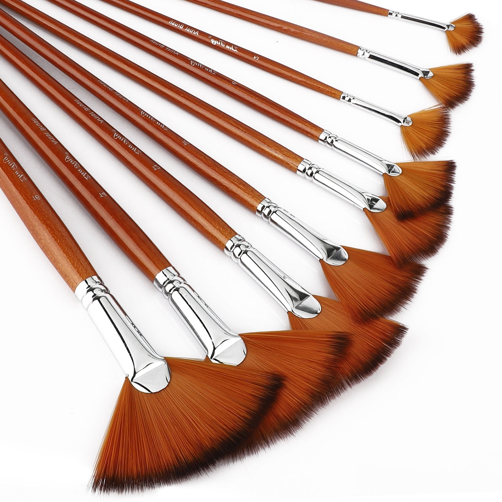24 Pcs Chip Paint Brushes Set Professional Brush With Case For Acrylic 