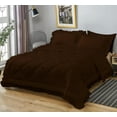 thumbnail image 3 of DNG Creations 1 Piece Ruffle Diamond Comforter All Season 550 GSM California King Size - 800 Threads Count, 100% Egyptian Cotton Solid Chocolate Colour, 3 of 7