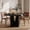 Black, variant on Fnova 39.37" Modern Round Dining Table for 4 with Wood Tabletop, Kitchen Table for Dining Room, Brown