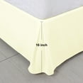 thumbnail image 4 of King Size Pleated Bed Skirt, Bed Frame and Box Spring Cover - 16 Inch Tailored Drop Dust Ruffle Bedskirt, Wrinkle Free and Fade Resistance, Easy to Stall - Pearl White Unique Bargains Falda De Cama, 4 of 6